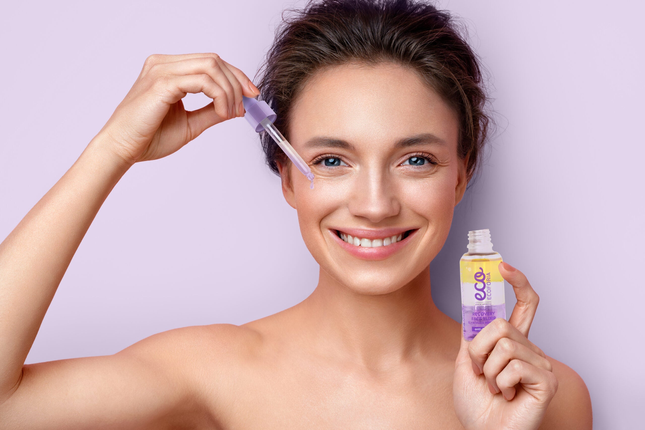 Ecoforia 3-Phase Face Elixir – Lavender Recovery Serum | 30ml