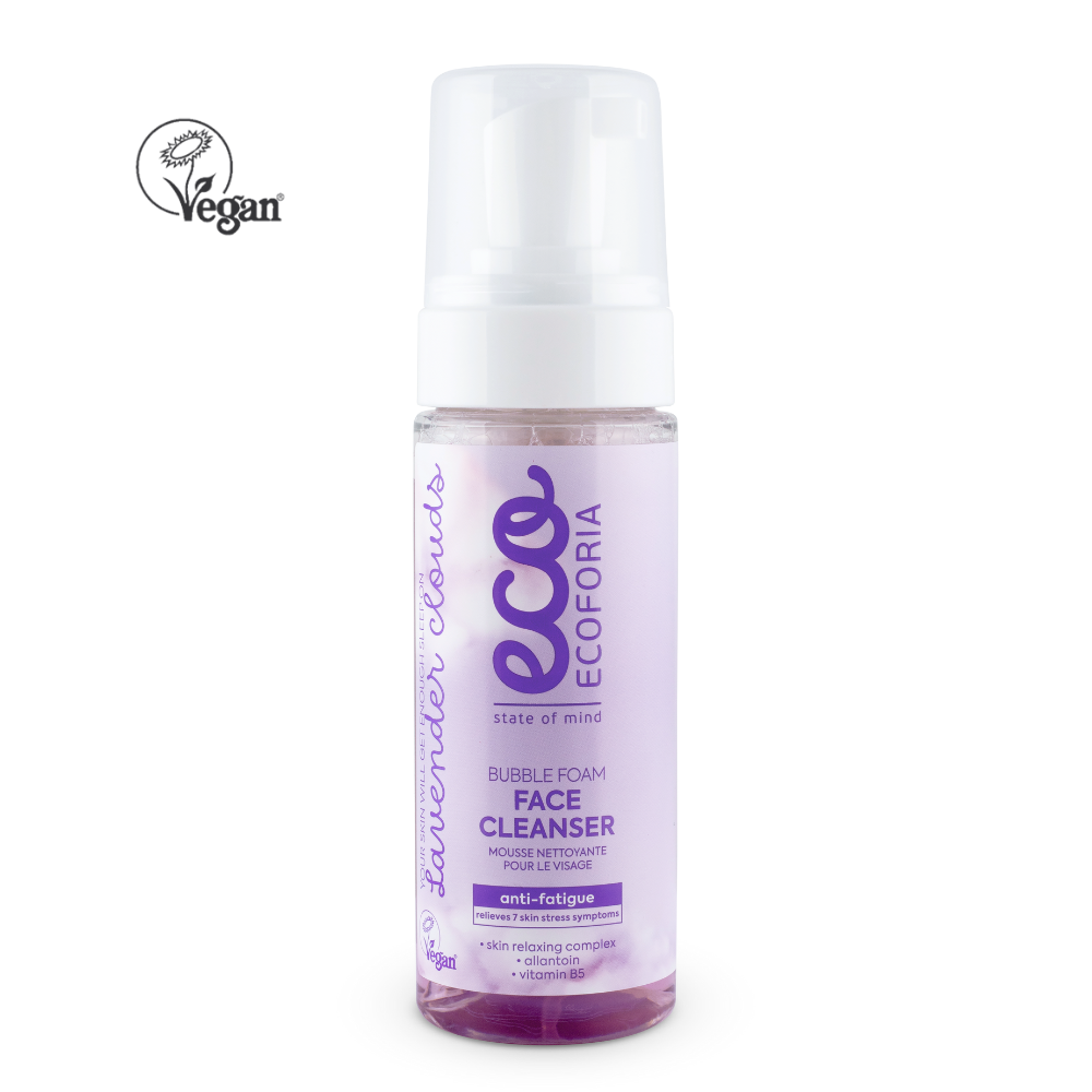 غسول رغوي Ecoforia بالخزامى – 160 مل لتنقية وترطيب البشرة