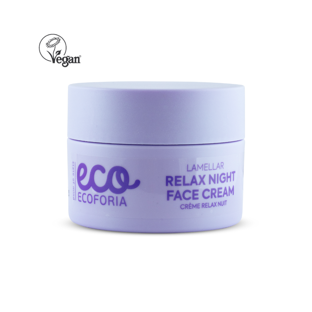 Ecoforia Lavender Night Cream – 50ml | Relaxing Lamellar Formula