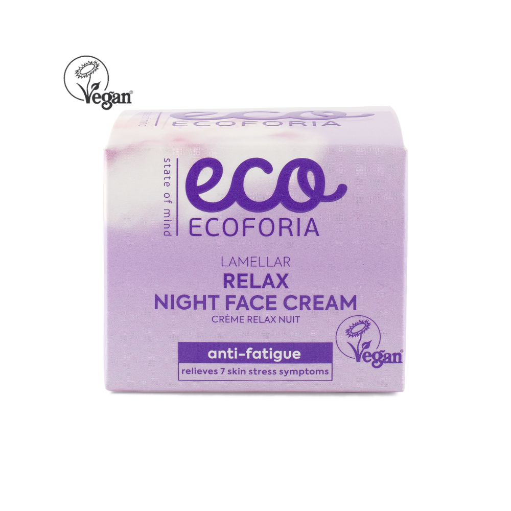 Ecoforia Lavender Night Cream – 50ml | Relaxing Lamellar Formula