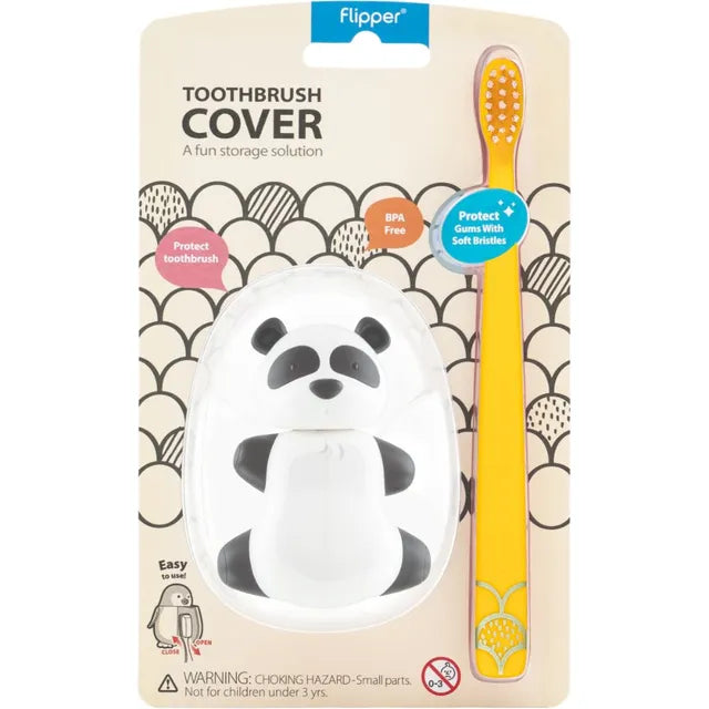 فرشاة أسنان Flipper للأطفال مع حامل - تصميم باندا