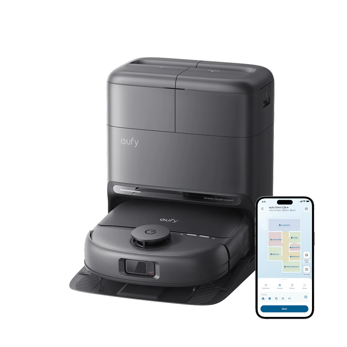 eufy Robot Vacuum Omni C28 – 15,000 Pa | HydroJet™ Self-Cleaning Mop | 5-in-1 Station