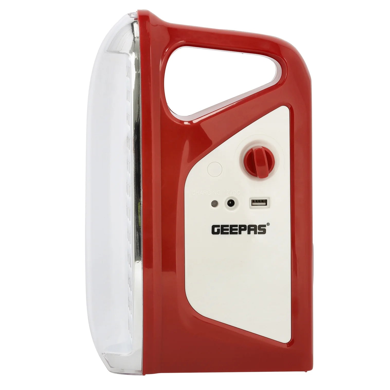 Geepas GEFL4664N 2-in-1 Rechargeable Lantern & Torch – 36 SMD LED, 3W Hi-Power, Solar & USB Charging