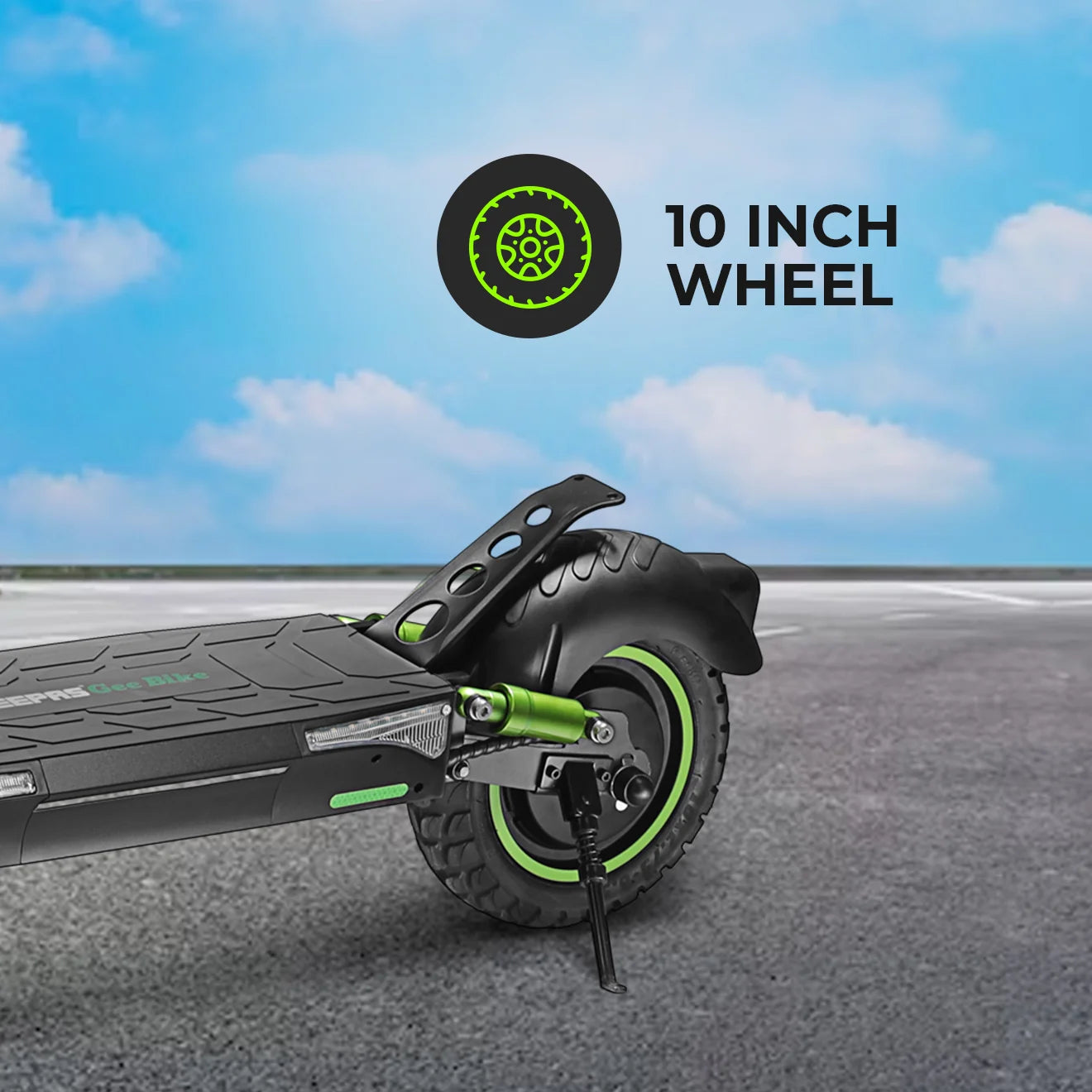 Geepas GeeBike 10" Foldable Electric Scooter, 45km/h, Black GEST63088