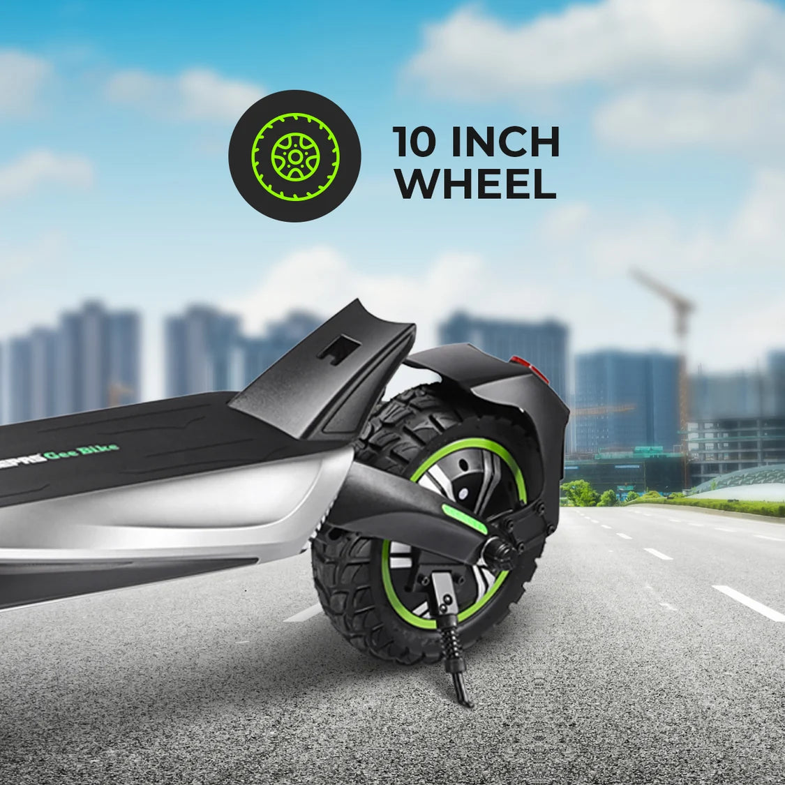 Geepas GeeBike 10" Foldable Electric Scooter, 45km/h, Black GEST63089