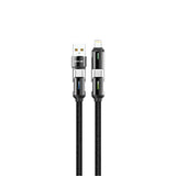 كابل جرين ليون 4 في 1 LED مضفر 60W - أسود