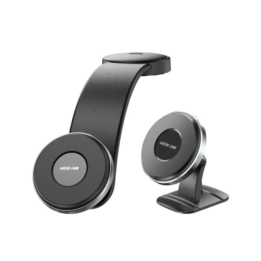شاحن سيارة لاسلكي مغناطيسي 2 في 1 Green Lion Magflex – أسود