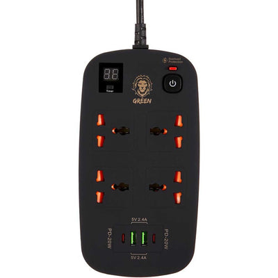 Green Lion 8-in-1 Smart Power Socket 3500W with PD 40W – 3M