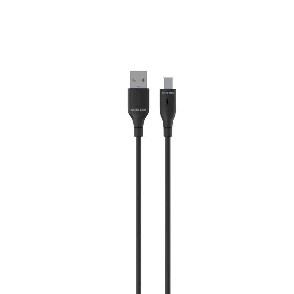 Green Lion USB-A To USB-C PVC Cable - Black 1M