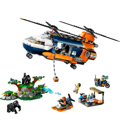 LEGO سيتي – مغامرة الغابة: هليكوبتر وقاعدة الاستكشاف