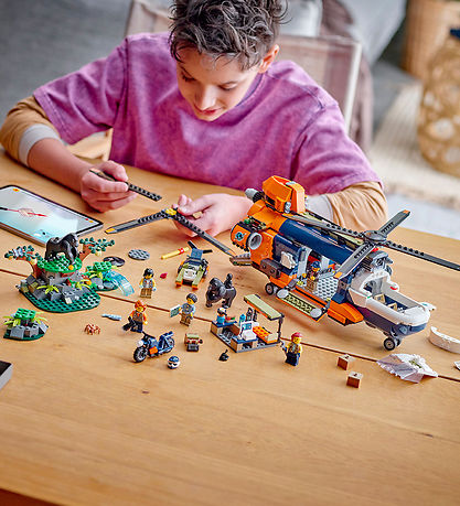 LEGO سيتي – مغامرة الغابة: هليكوبتر وقاعدة الاستكشاف