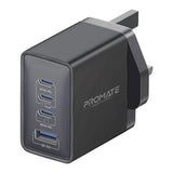 Promate GaNport4-67W Power Delivery GaN Charger with Quick Charge 3.0