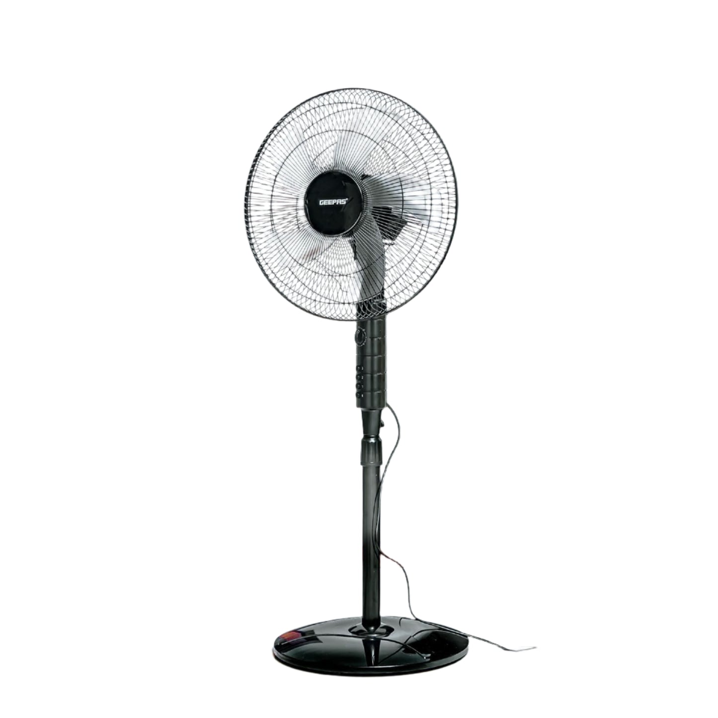 Geepas 16-Inch Stand Fan 3 Speeds Adjustable Height & Timer