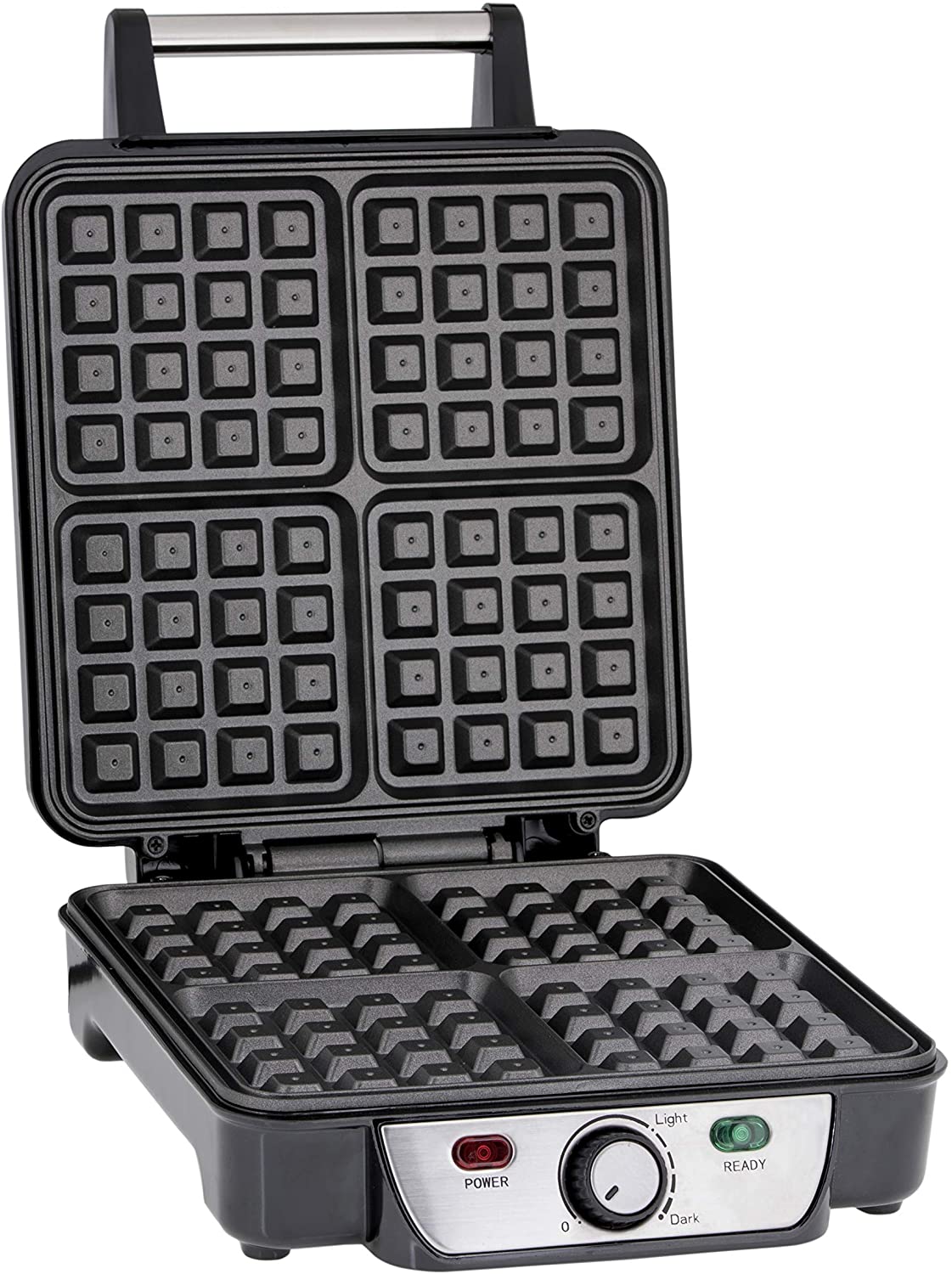 Geepas 4 Slice Waffle Maker 1100W Nonstick Temp Control