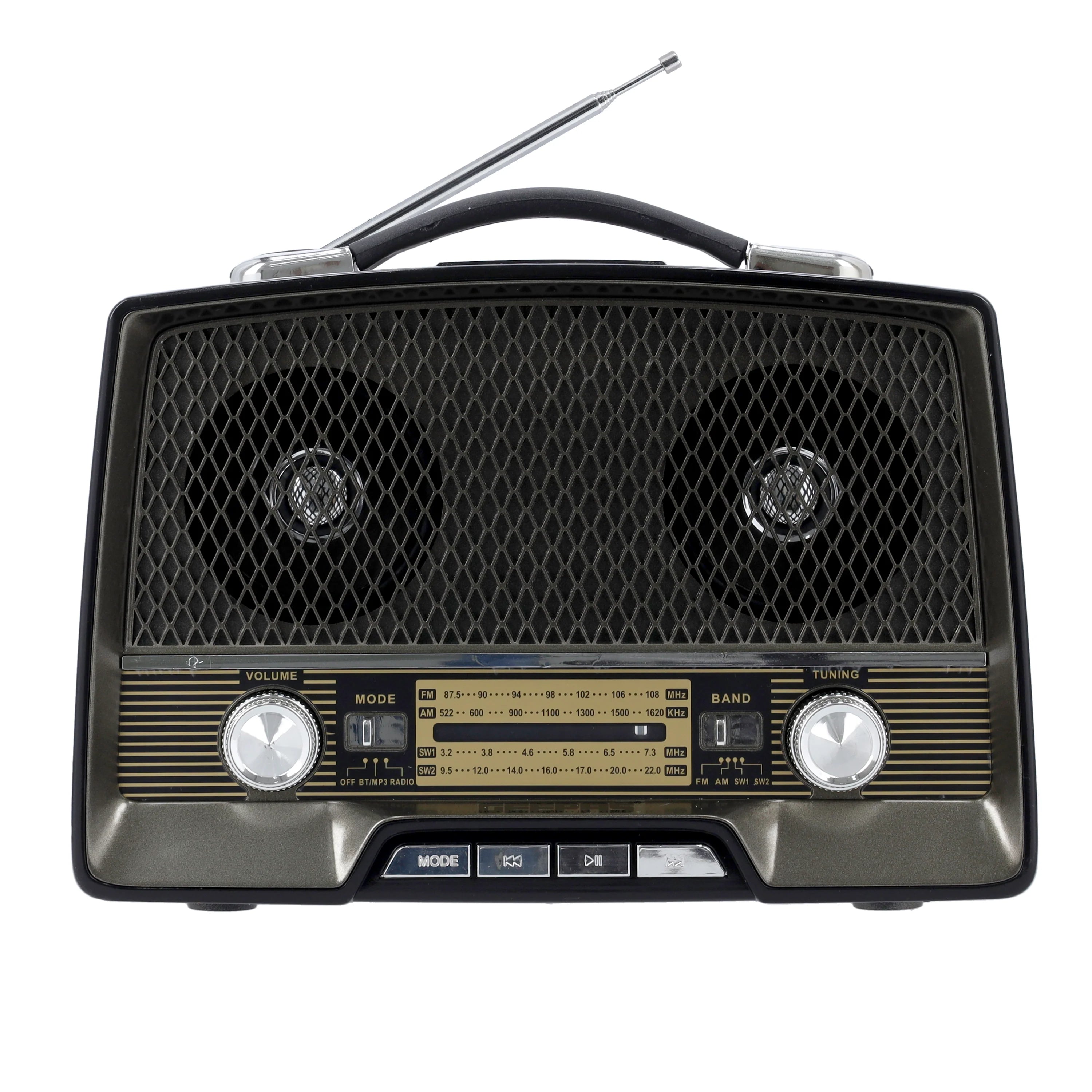 Geepas Retro Radio Bluetooth 3-Band Rechargeable