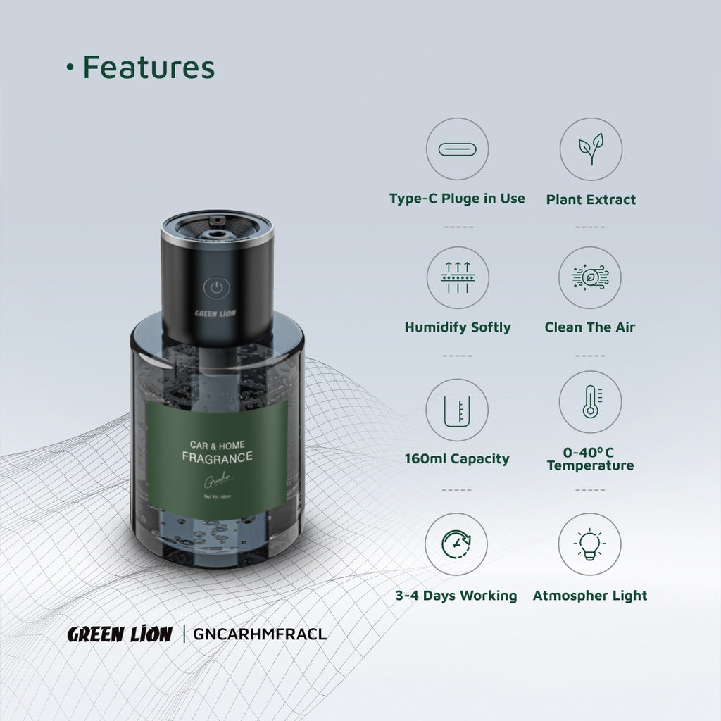 معطر Green Lion للسيارة والمنزل – 160 مل – رائحة تدوم