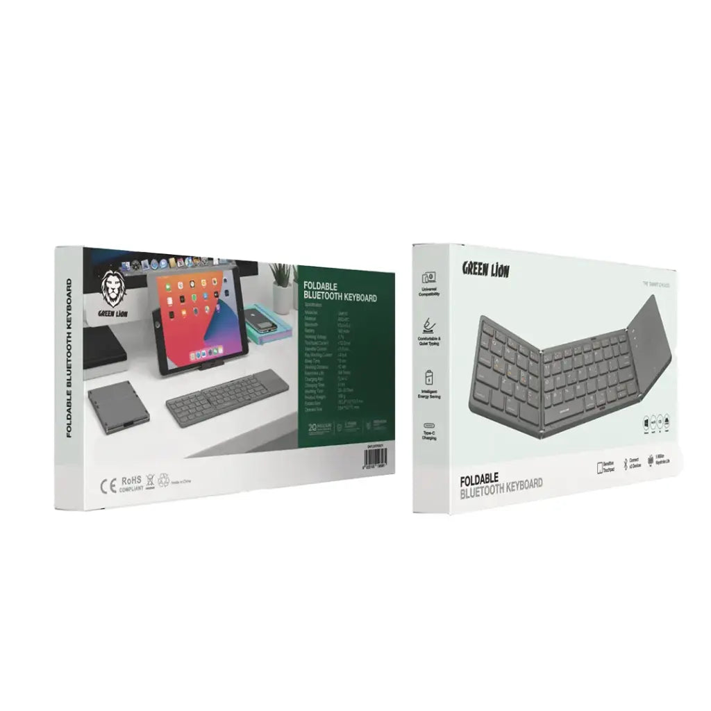 Green Lion Foldable Bluetooth Keyboard – Gray