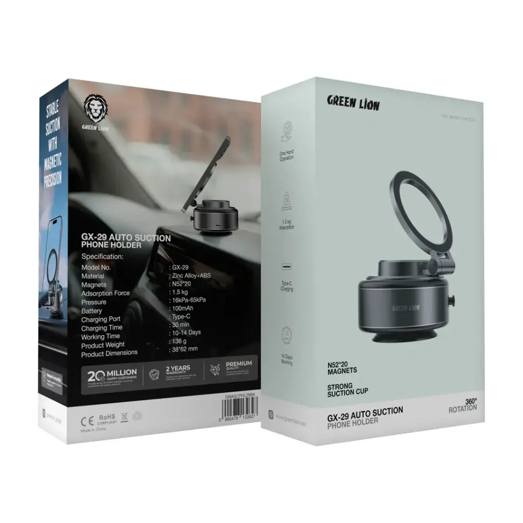 Green Lion GX-29 Auto Suction Magnetic Car Phone Holder