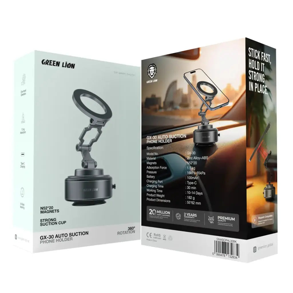 حامل هاتف مغناطيسي Green Lion GX-30 مع شفط تلقائي قوي
