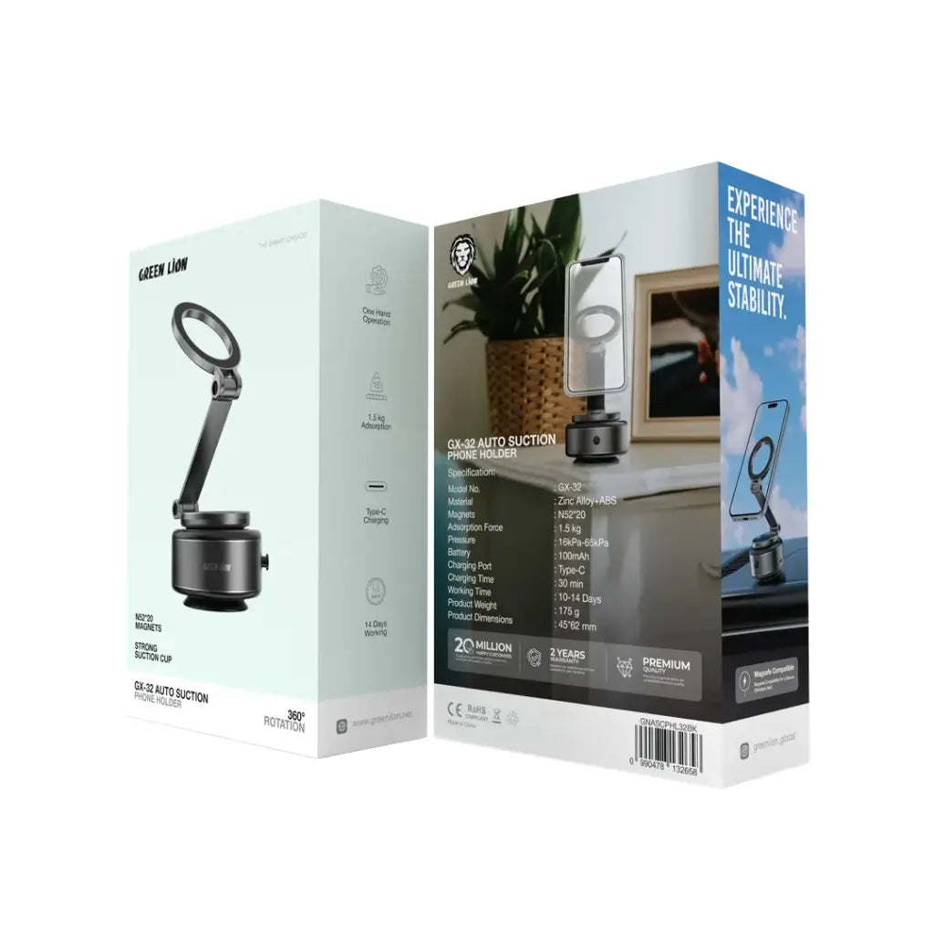 حامل هاتف GX-32 مغناطيسي بقاعدة شفط قوي من Green Lion