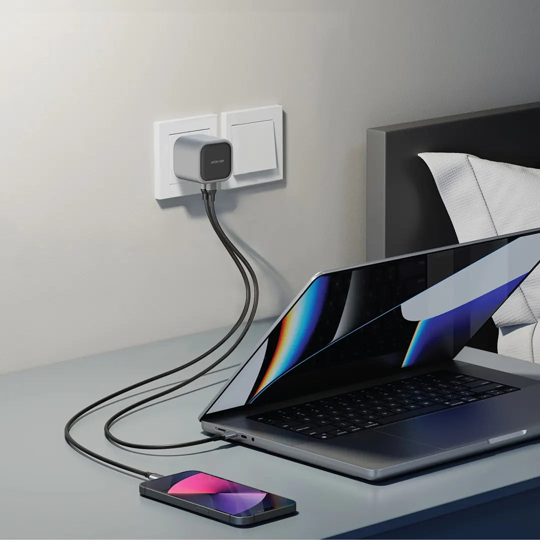 Green Lion GaN 45W Charger – Dual USB-C Fast Charging
