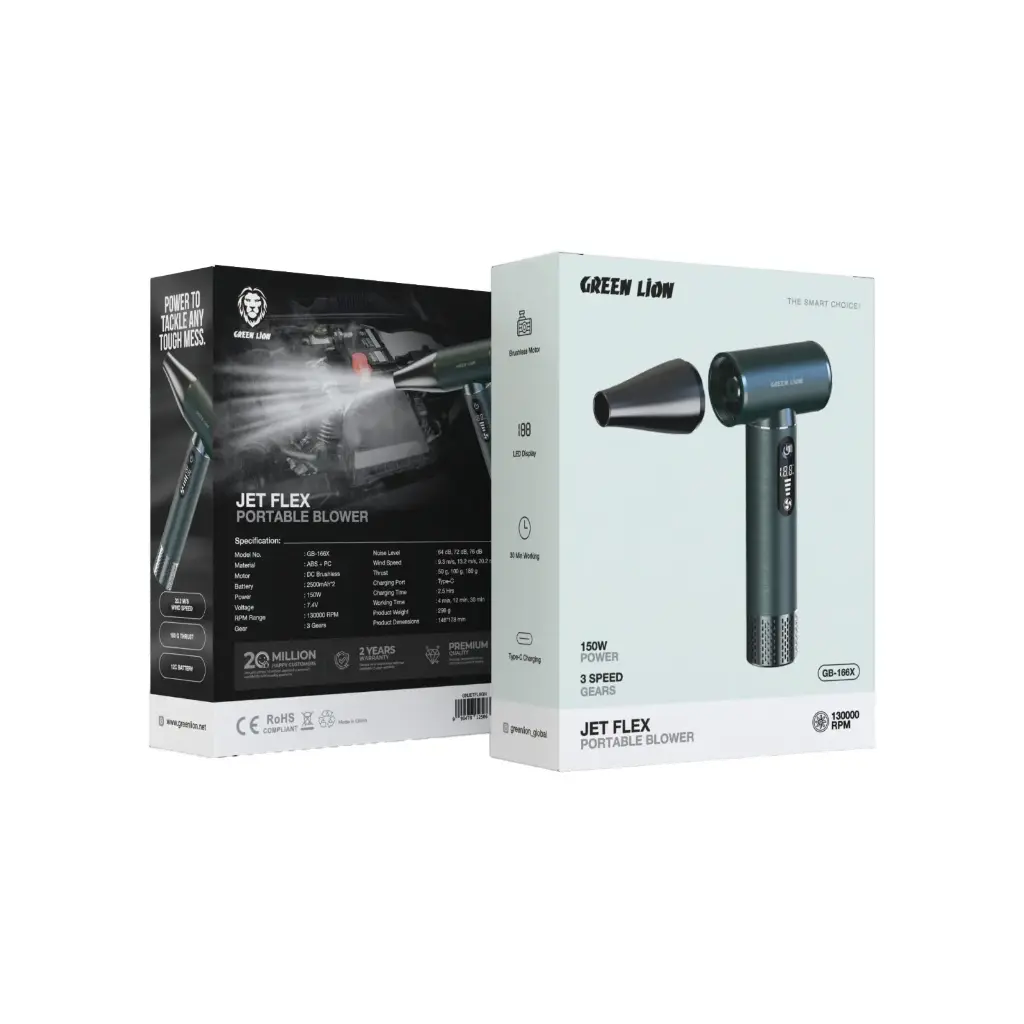 منفاخ Green Lion Jet Flex المحمول – قوة وسرعة في التنظيف