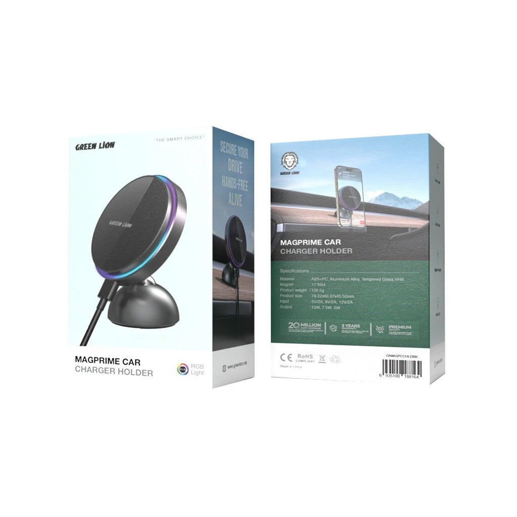 Green Lion Magprime Car Charger Holder – Black