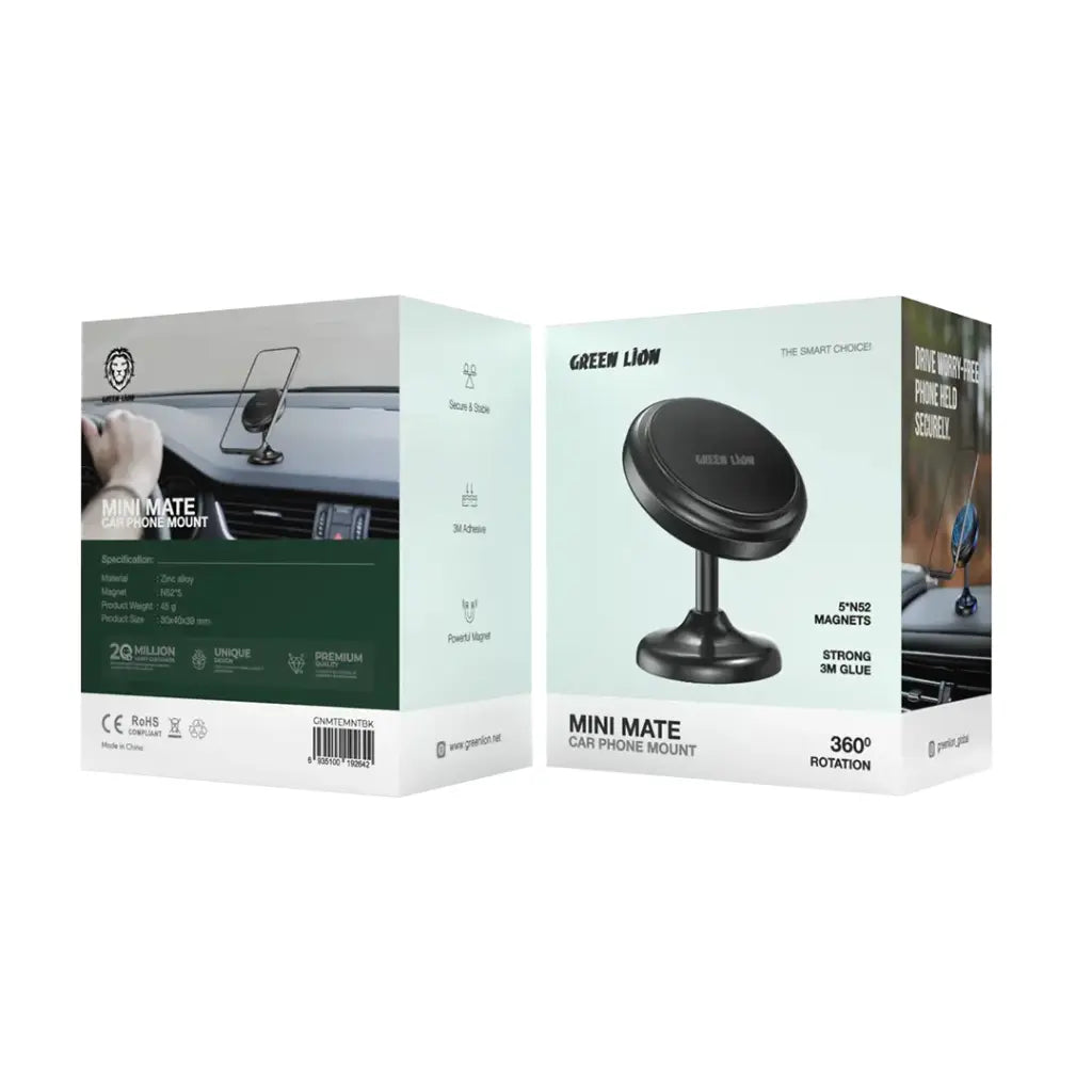 Green Lion Mini Mate Car Phone Mount – Black