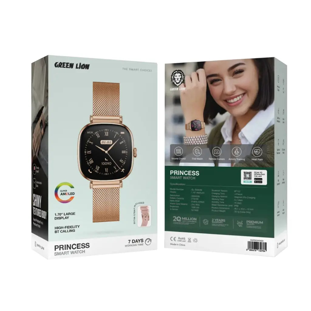 ساعة Green Lion Princess – أنيقة، ذكية، مقاومة للماء IP68