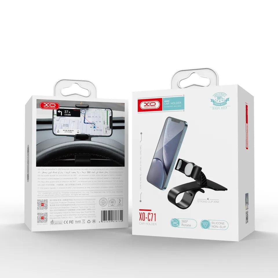 مشابك تثبيت لوحة القيادة XO CC71 حامل الهاتف وصلة كروية عالمية دعامة تثبيت لوحة القيادة