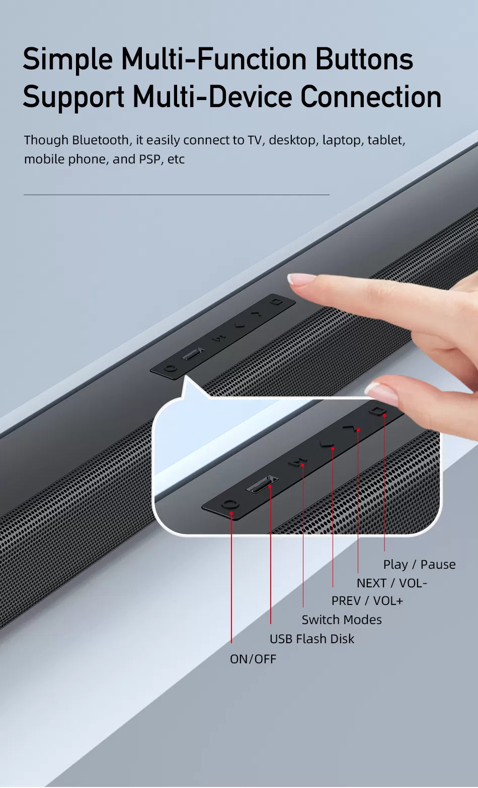 مكبر صوت AWEI مزدوج لاسلكي بقوة 50 وات / مكبر صوت بلوتوث - أسود