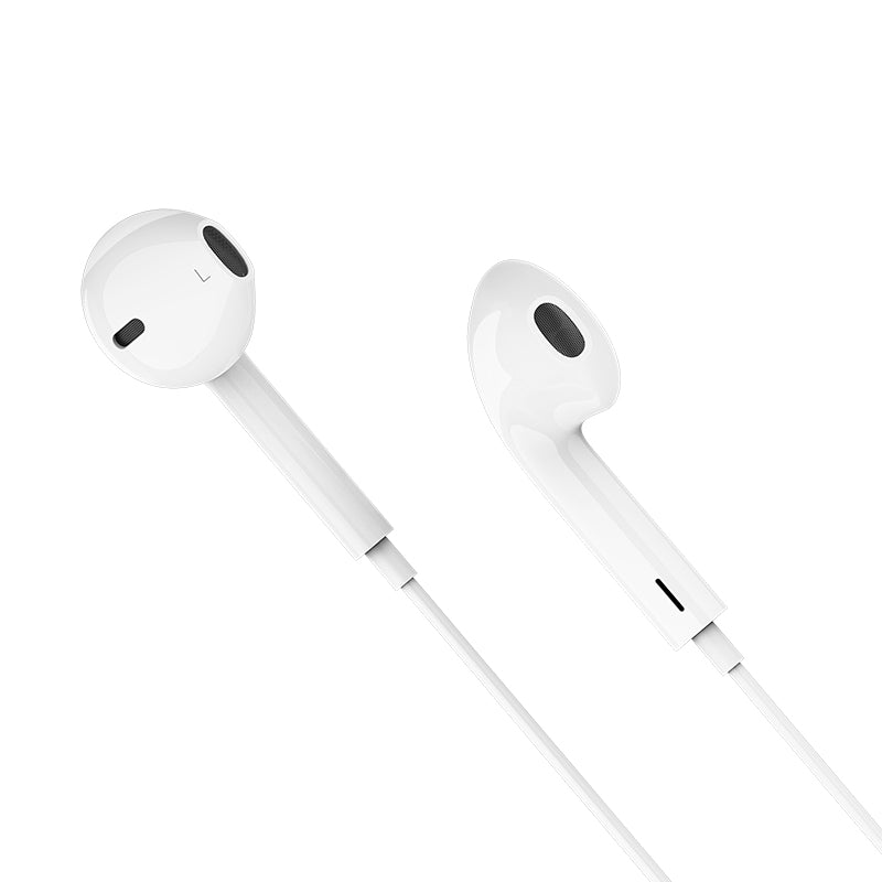hoco M101 Wired Earphones with Microphone | 3.5mm Jack | In-Ear Headphones | Black & White