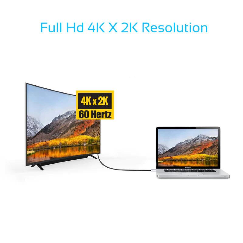 كابل برومات يو إس بي سي إلى اتش دي ام اي 60 هرتز - أسود