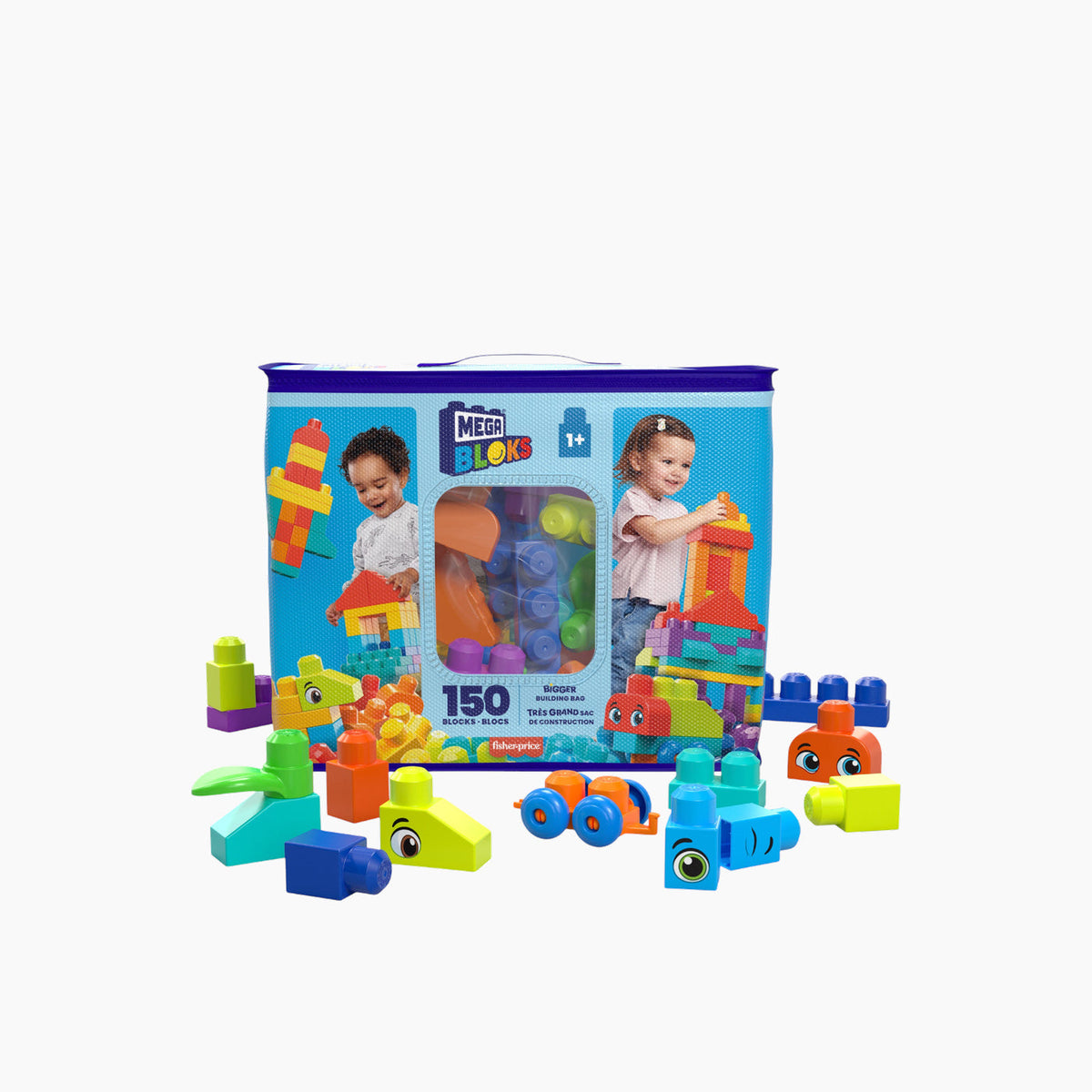 Mattel Mega Bloks Bigger Building Bag (150 Pcs)