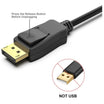 كابل HAING عالي الجودة Display Port إلى HDMI - 1.8م، أداء ممتاز ودقة عالية