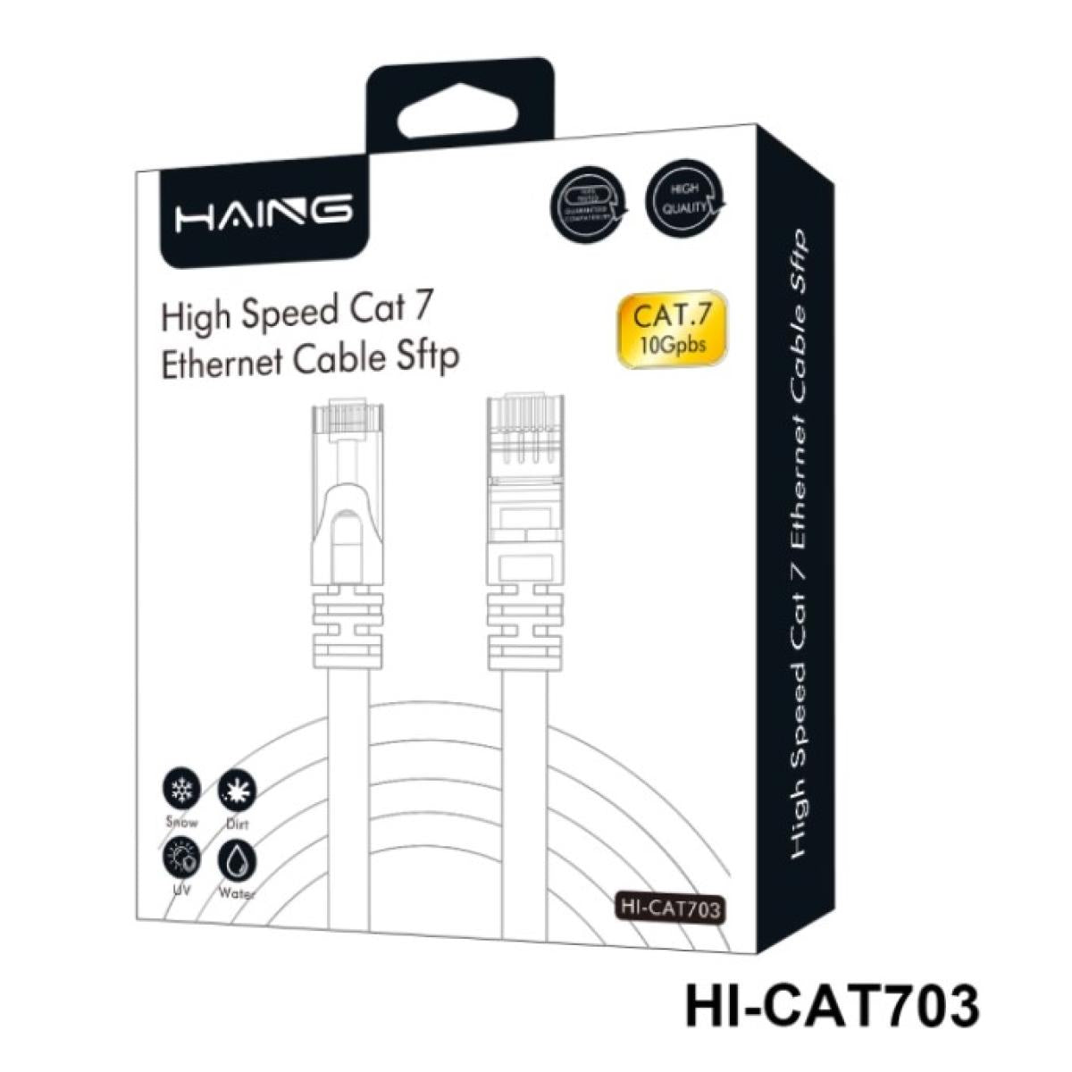 HAING High-Speed 10 Gbps SFTP CAT7 Ethernet Cable – 5M