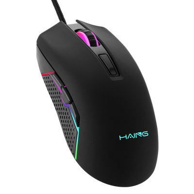 فأرة HAING GM500 السلكية للألعاب | أداء ممتاز مع إضاءة RGB رائعة