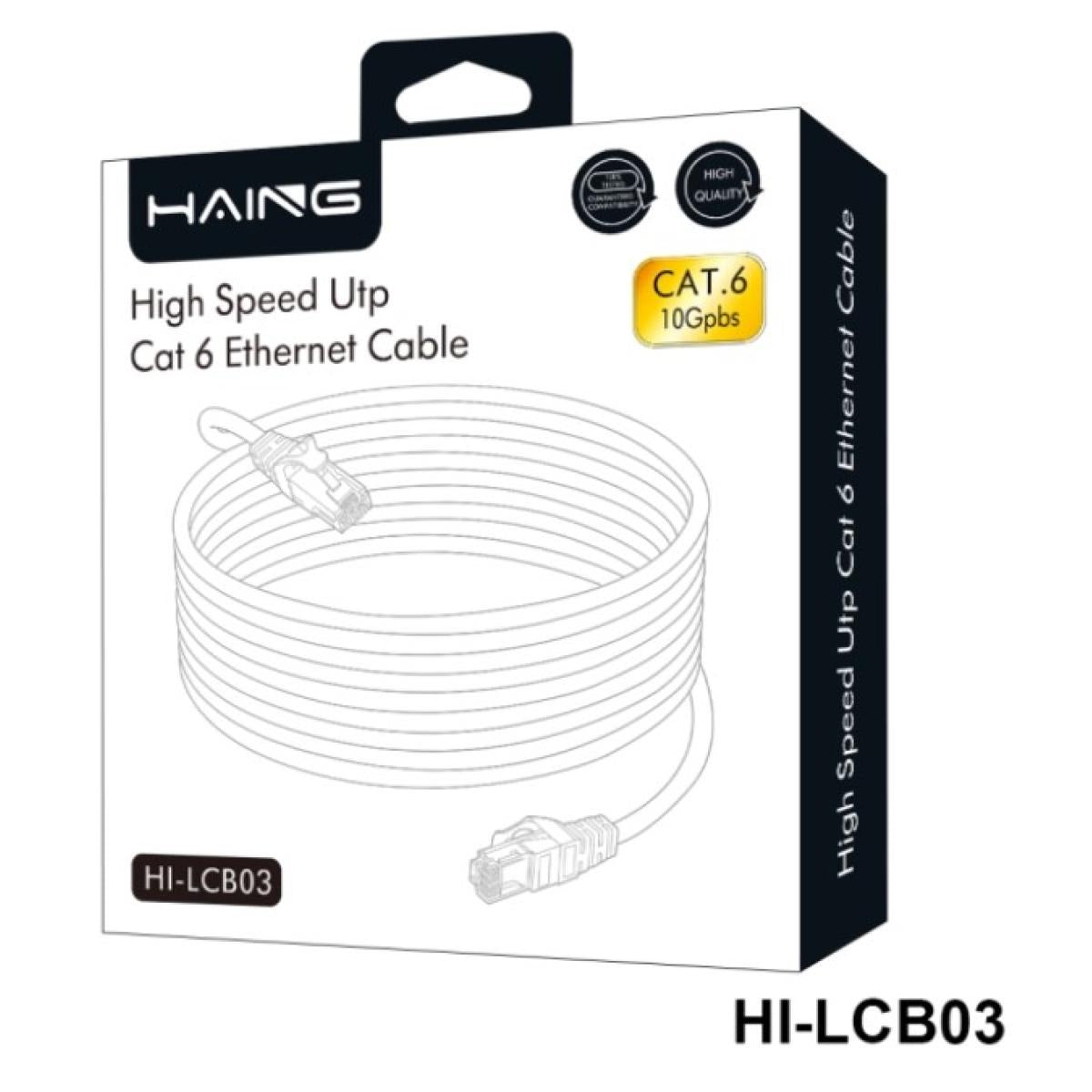 HAING HI-LCB03-10M Cat6 26 AWG 1 Gbps Ethernet Cable 10M