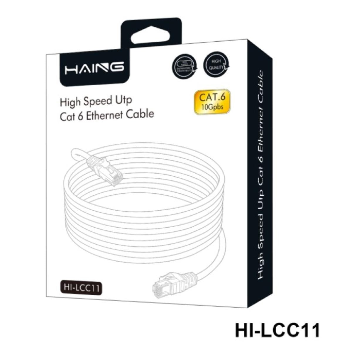 HAING HI-LCC11-0.5M Cat 6 26 AWG 1 Gbps Ethernet Cable 0.5M