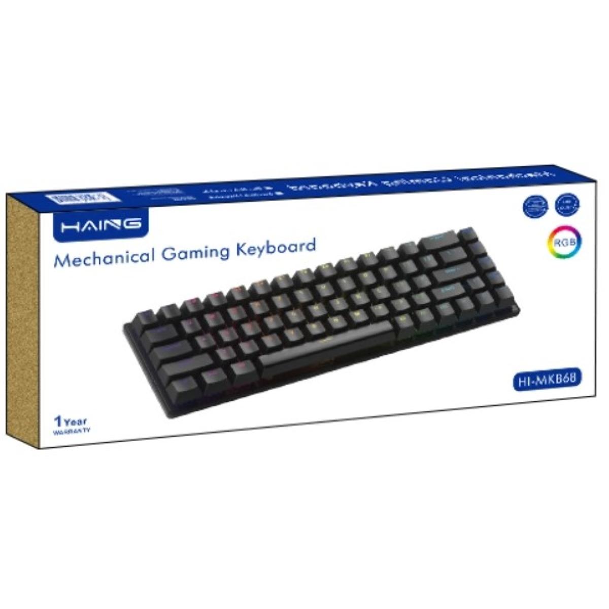 لوحة مفاتيح HAING HI-MKB68 الميكانيكية اللاسلكية للألعاب - بيضاء