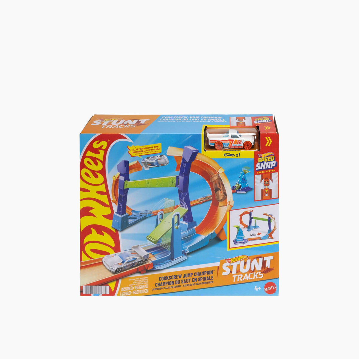 Hot Wheels Stunt Tracks Corkscrew Jump Champion OS