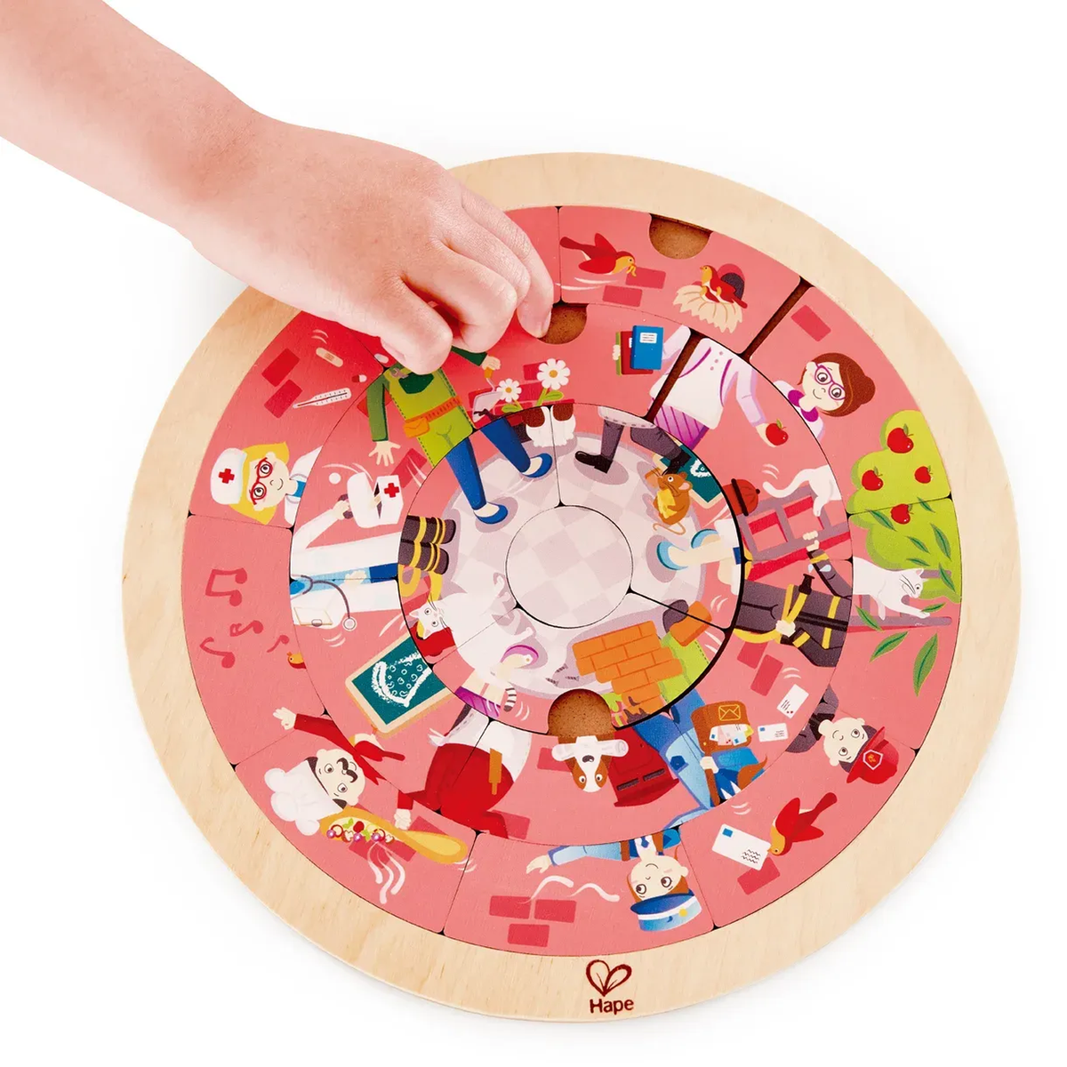 Hape Jobs Roundabout Puzzle Educational Toy