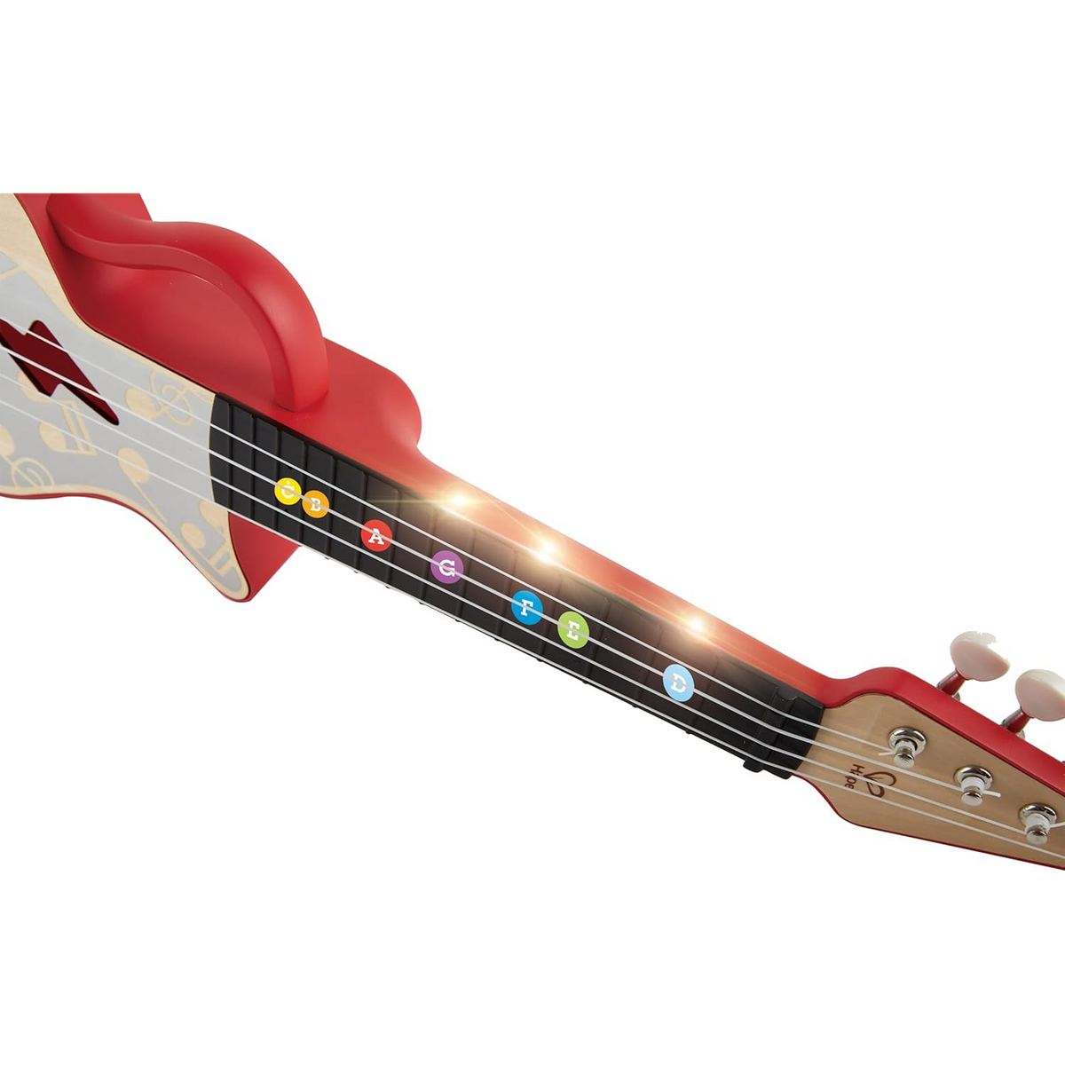 Hape Learn with Lights Interactive Wooden Ukulele
