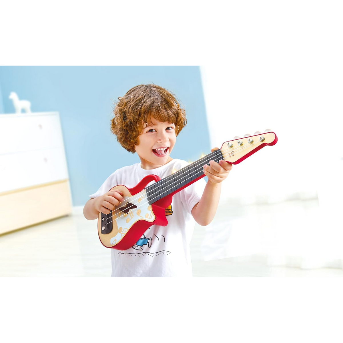Hape Learn with Lights Interactive Wooden Ukulele
