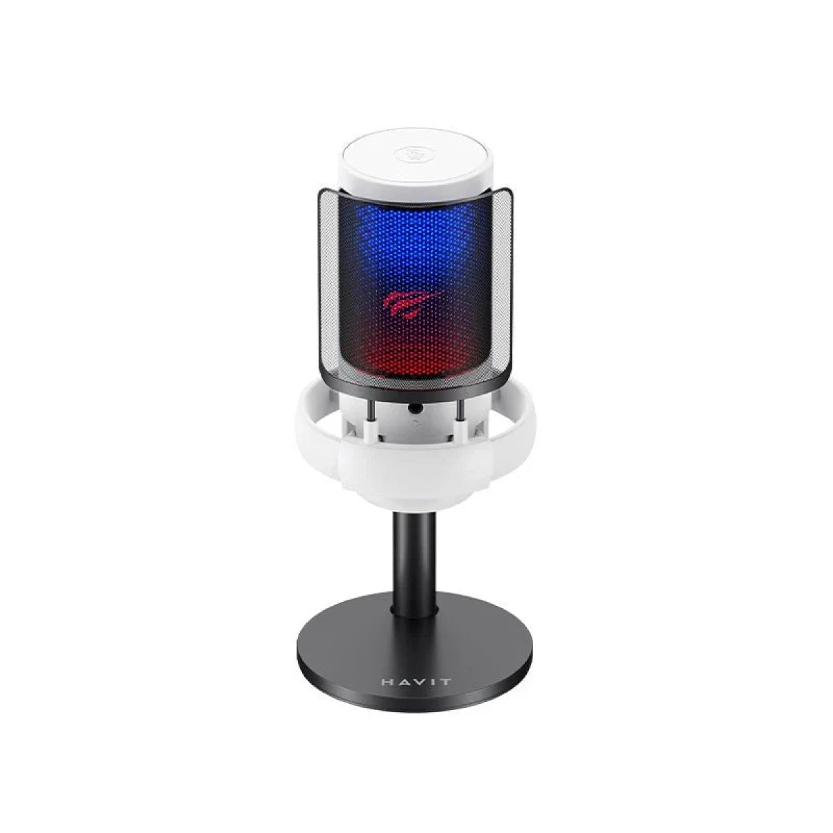 HAVIT Gamenote GK50 PRO RGB Gaming Microphone – 192kHz/24bit, Cardioid ANC, USB-C with Desk Stand & Pop Filter
