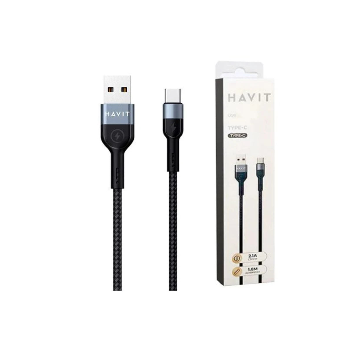 كابل Havit CB623C USB إلى Type-C – شحن 2.1A سريع