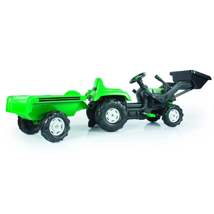 Dolu Ranchero Pedal Tractor with Trailer & Excavator – Kids Ride-On Toy 3Y+
