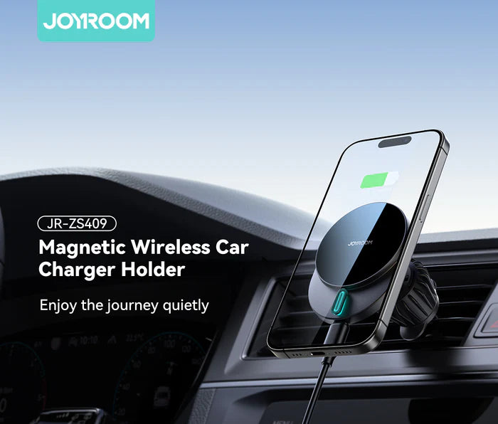 حامل وشاحن لاسلكي مغناطيسي للسيارة JOYROOM JR-ZS409