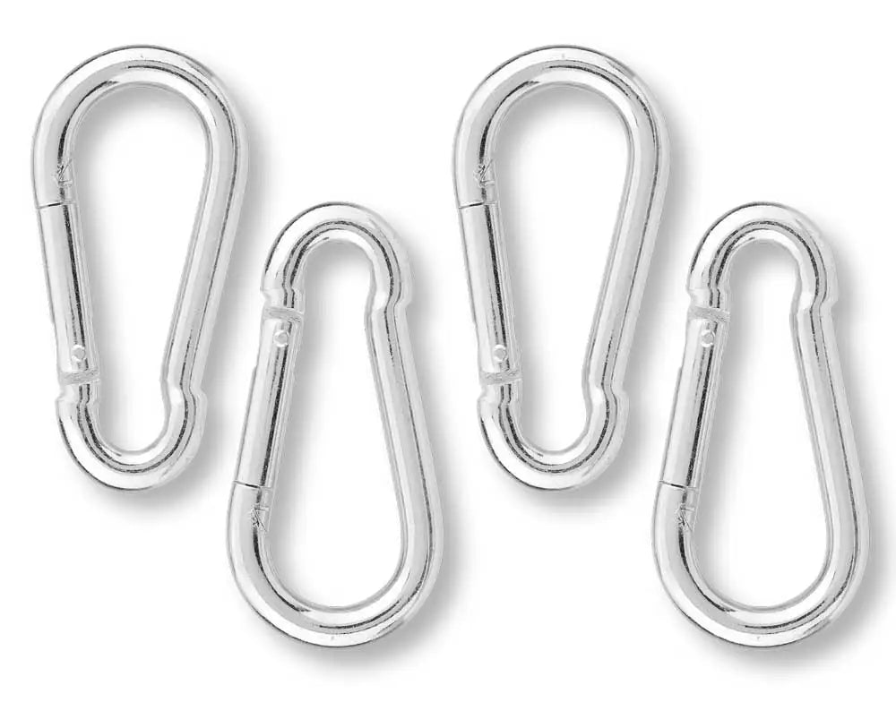 Jadever 4pcs Firefighter-Style Carabiner Set – 50mm | Metal Clips