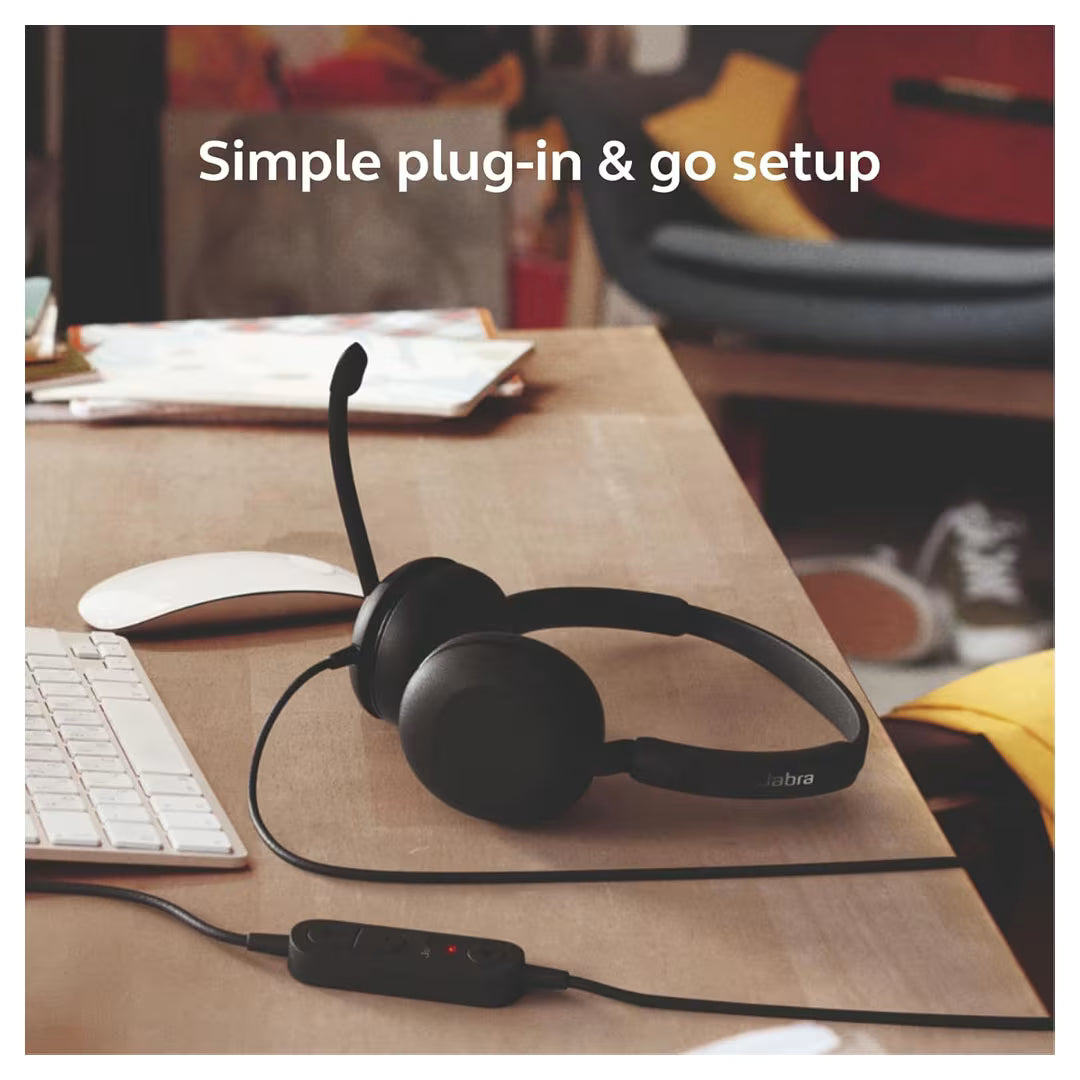 سماعة Jabra Evolve 10 Stereo – USB-A وميكروفون عازل للضوضاء